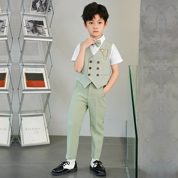 Детски костюм със сако – стил Англия; полиестер 80%; за деца над 8 г; сезон лято 2024 (Полиестер 80%, стил Англия, възраст 8+, лято 2024)