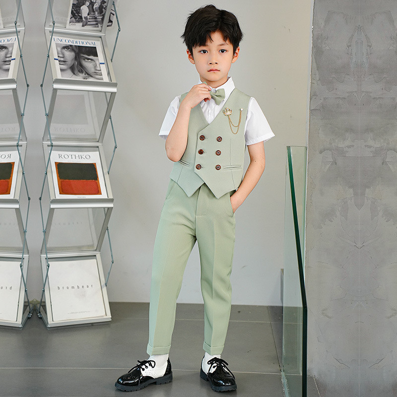 Детски костюм със сако – стил Англия; полиестер 80%; за деца над 8 г; сезон лято 2024 (Полиестер 80%, стил Англия, възраст 8+, лято 2024)