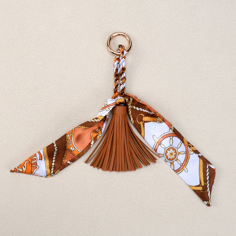 Diaojie Полиестерен шал-висулка за чанта и ключодържател — лека и стилна за зряла жена