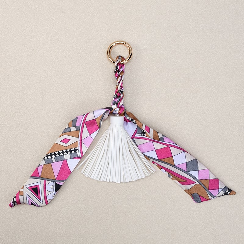 Diaojie Полиестерен шал-висулка за чанта и ключодържател — лека и стилна за зряла жена