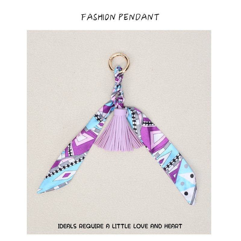 Diaojie Полиестерен шал-висулка за чанта и ключодържател — лека и стилна за зряла жена