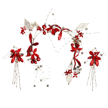 Līgavas galvas rotas — metāla konstrukcija, roku darbs, sānu matu spraudnis, izcelsme: Jinhua