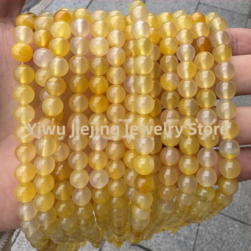 Jiejing 5A Crveni ahat i šareni ahat, prirodni kristalni perle za DIY narukvicu