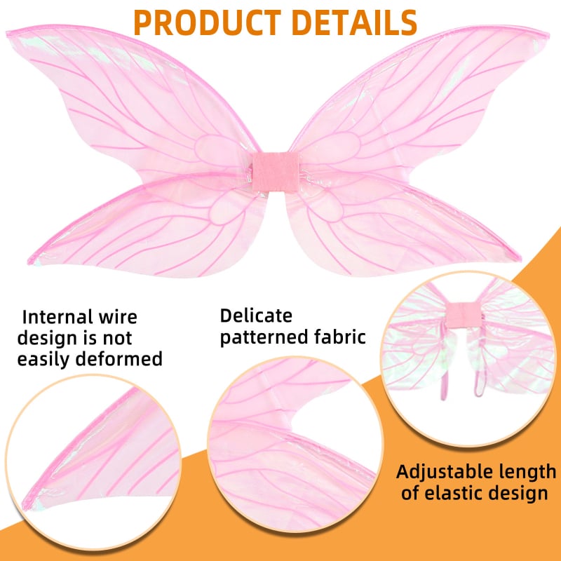 Φτερά αγγέλου – αξεσουάρ μακιγιάζ, ύφασμα, ραμμένα, κατάλληλα για παιδιά και ενήλικες, συσκευασμένα σε OPP σακούλα