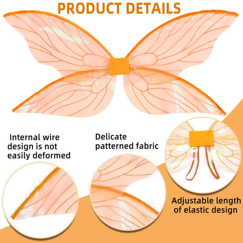 Φτερά αγγέλου – αξεσουάρ μακιγιάζ, ύφασμα, ραμμένα, κατάλληλα για παιδιά και ενήλικες, συσκευασμένα σε OPP σακούλα