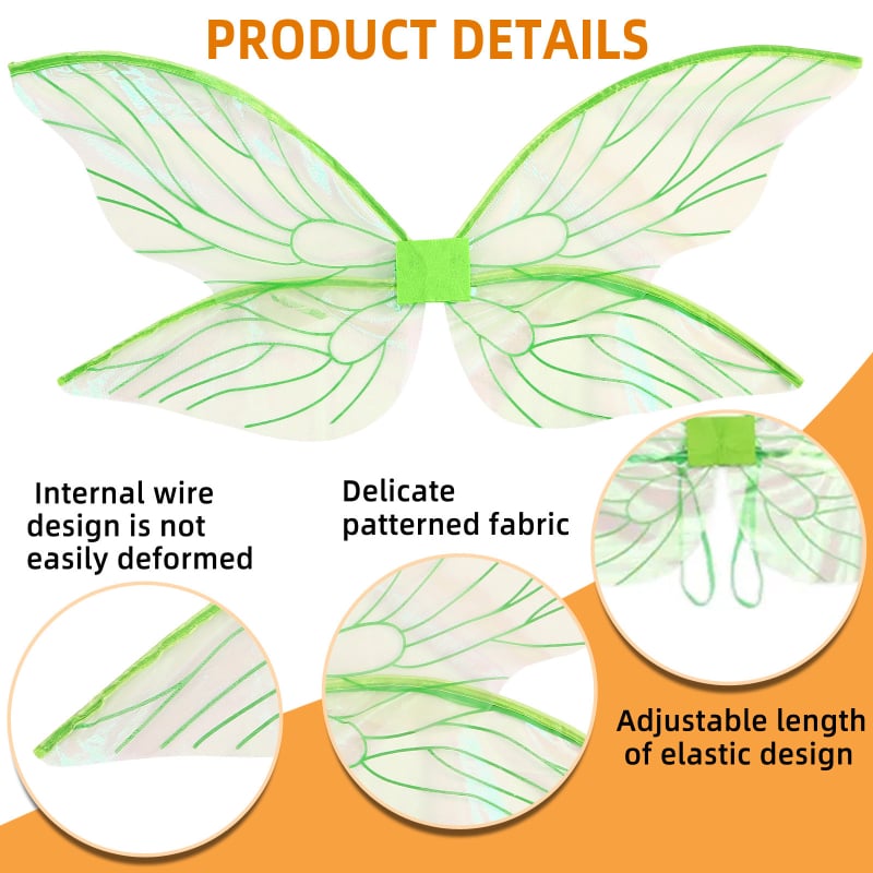 Φτερά αγγέλου – αξεσουάρ μακιγιάζ, ύφασμα, ραμμένα, κατάλληλα για παιδιά και ενήλικες, συσκευασμένα σε OPP σακούλα