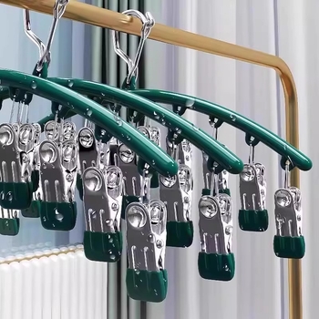 Cinka sakausējuma zeķu kniedes ar izliekto žāvēšanas statīvu, daudzklipu, neizstiepjams, mūsdienīgs minimālisma stils