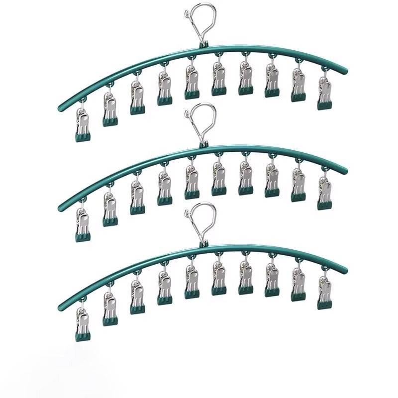 Cinka sakausējuma zeķu kniedes ar izliekto žāvēšanas statīvu, daudzklipu, neizstiepjams, mūsdienīgs minimālisma stils