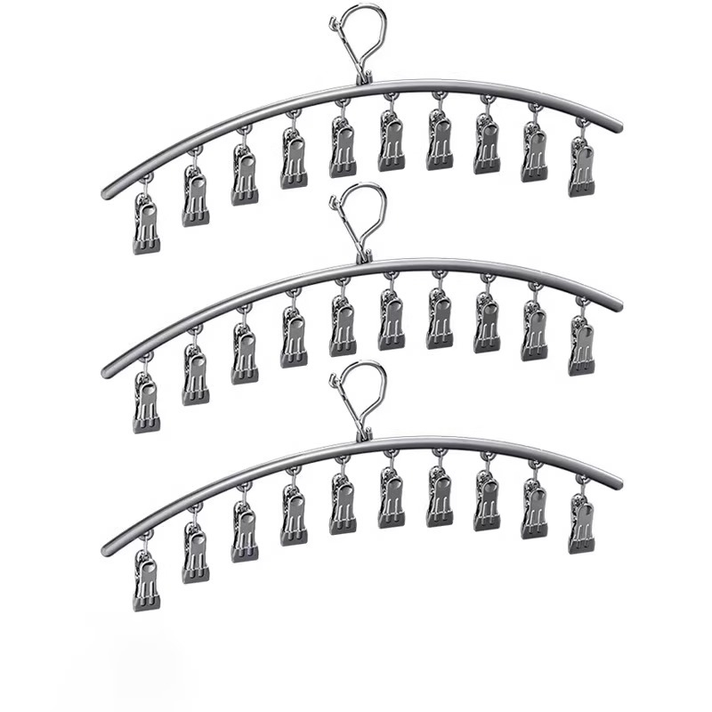 Cinka sakausējuma zeķu kniedes ar izliekto žāvēšanas statīvu, daudzklipu, neizstiepjams, mūsdienīgs minimālisma stils
