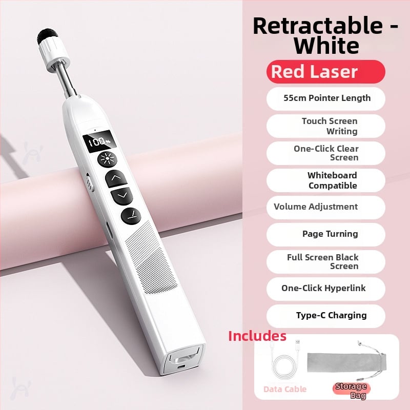 Απομακρυσμένος λέιζερ δείκτης για μετακίνηση σελίδων PPT και πίνακα, με ψηφιακό τηλεσκοπικό δείκτη
