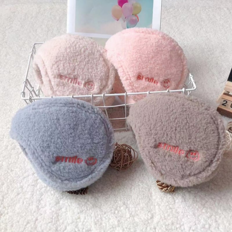 Unisex kašmiera ausu sargi, pūkaini, biezāki ziemas siltumam, ar karikatūras rakstu