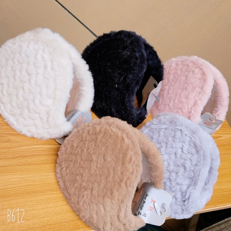 Unisex kašmiera ausu sargi, pūkaini, biezāki ziemas siltumam, ar karikatūras rakstu