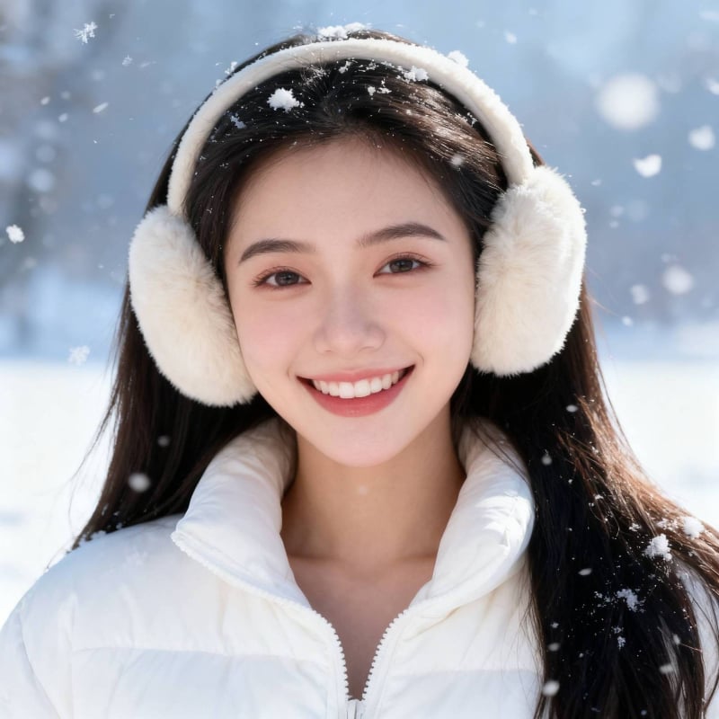 Sieviešu ziemas ausu aizsargi velosipēdam, pūkaini, pret vēju un silti, ar svītru rakstu