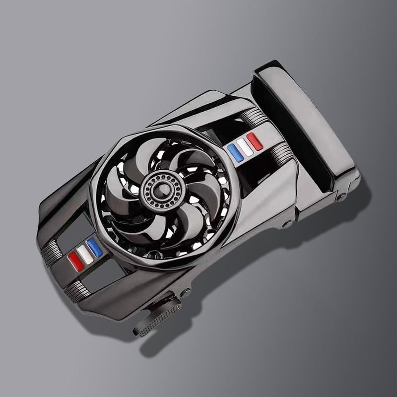 Vīriešu automātiskā jostas sprādze no sakausējuma, elipses formas sprādze, četru lapu dobil ražojums, biznesa stils