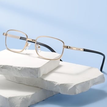 Lasīšanas briļļas, retro, metāla pilnais rāmis, lēcas no sveķiem, pret zilās gaismas, fotokromiskas, asfēriskas