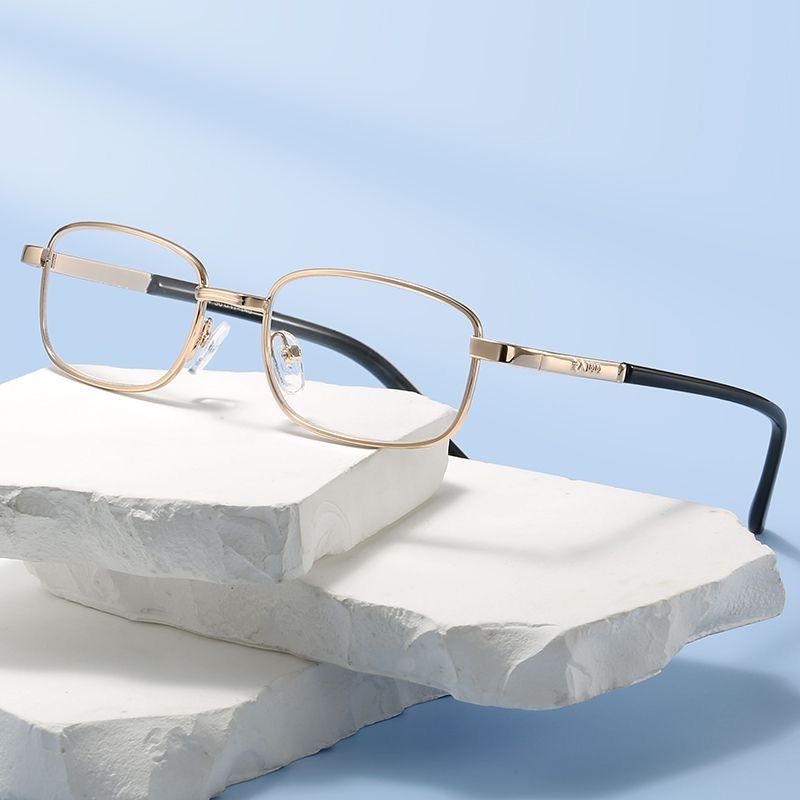 Lasīšanas briļļas, retro, metāla pilnais rāmis, lēcas no sveķiem, pret zilās gaismas, fotokromiskas, asfēriskas