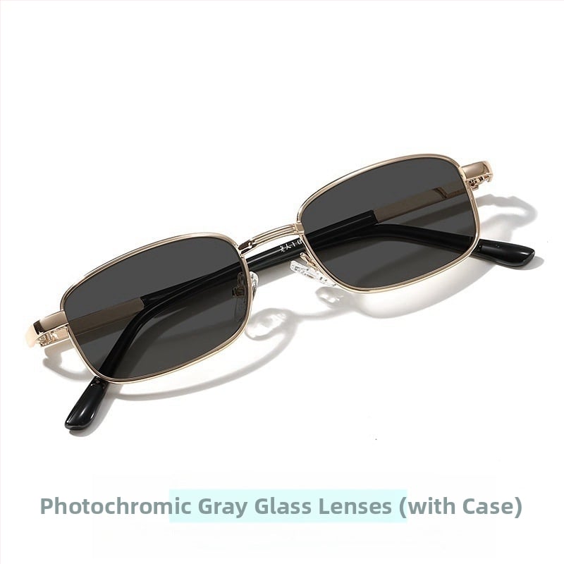 Lasīšanas briļļas, retro, metāla pilnais rāmis, lēcas no sveķiem, pret zilās gaismas, fotokromiskas, asfēriskas