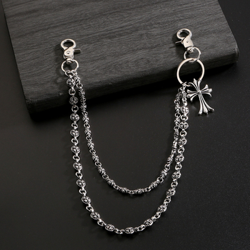 Lanac za struk s križnim motivom - retro stil, galvanizirani cinkov metal, Along the Tide Jewelry