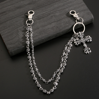 Lanac za struk s križnim motivom - retro stil, galvanizirani cinkov metal, Along the Tide Jewelry