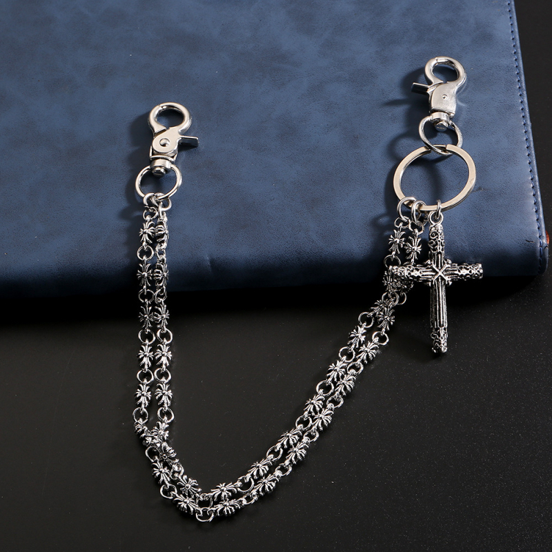 Lanac za struk s križnim motivom - retro stil, galvanizirani cinkov metal, Along the Tide Jewelry