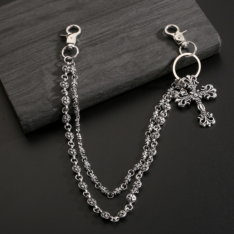 Lanac za struk s križnim motivom - retro stil, galvanizirani cinkov metal, Along the Tide Jewelry