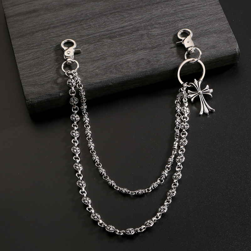 Lanac za struk s križnim motivom - retro stil, galvanizirani cinkov metal, Along the Tide Jewelry
