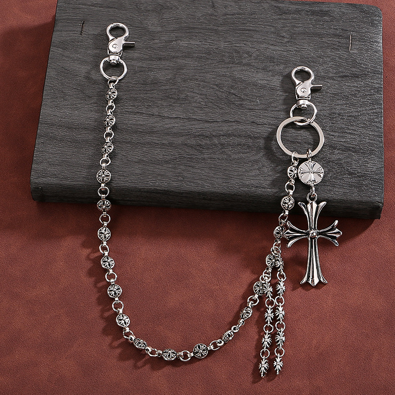 Lanac za struk s križnim motivom - retro stil, galvanizirani cinkov metal, Along the Tide Jewelry