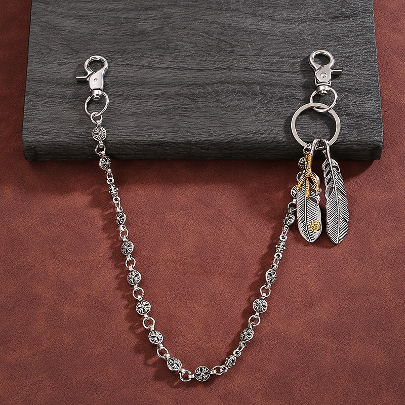 Lanac za struk s križnim motivom - retro stil, galvanizirani cinkov metal, Along the Tide Jewelry