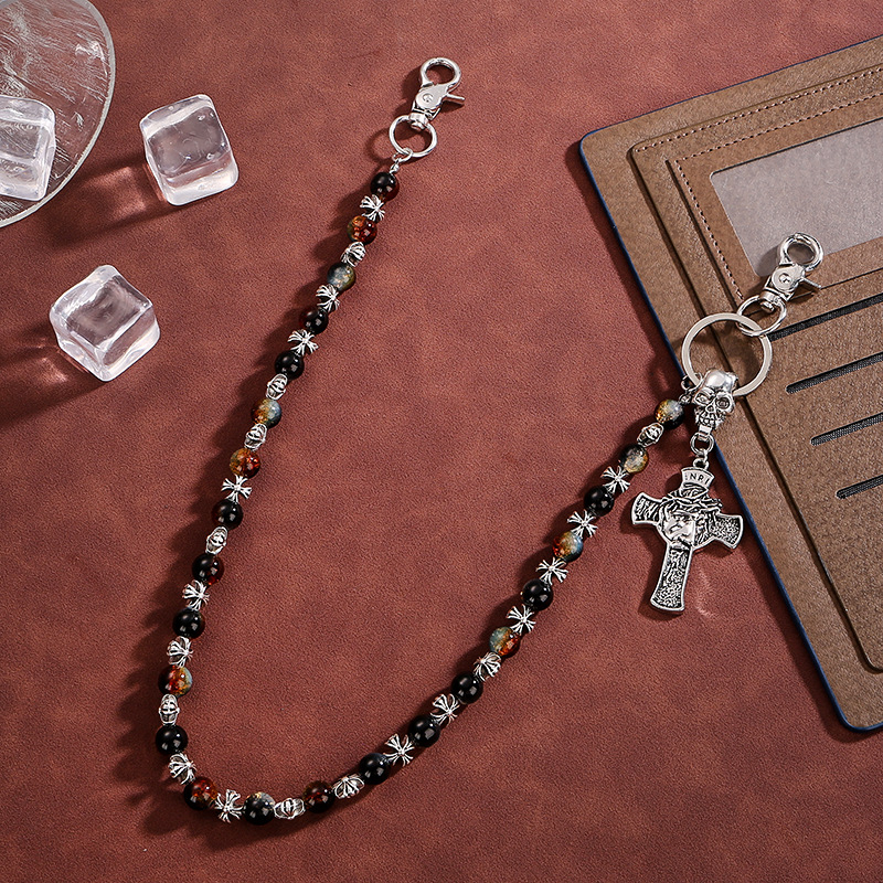 Lanac za struk s križnim motivom - retro stil, galvanizirani cinkov metal, Along the Tide Jewelry