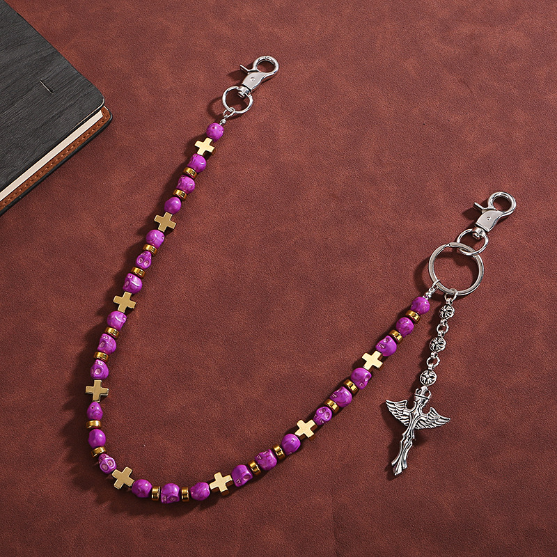 Lanac za struk s križnim motivom - retro stil, galvanizirani cinkov metal, Along the Tide Jewelry