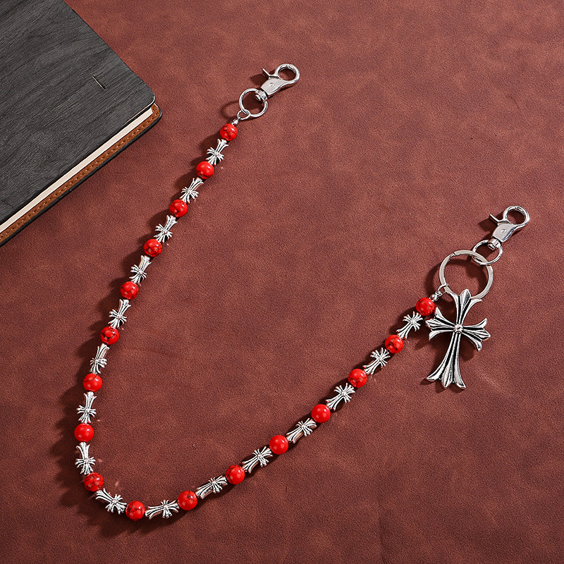 Lanac za struk s križnim motivom - retro stil, galvanizirani cinkov metal, Along the Tide Jewelry