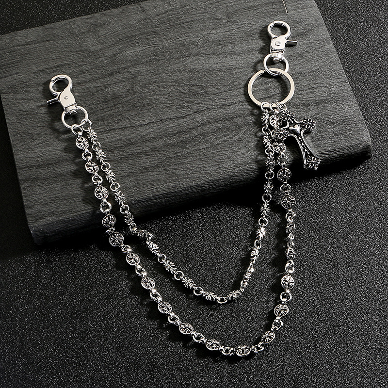 Lanac za struk s križnim motivom - retro stil, galvanizirani cinkov metal, Along the Tide Jewelry