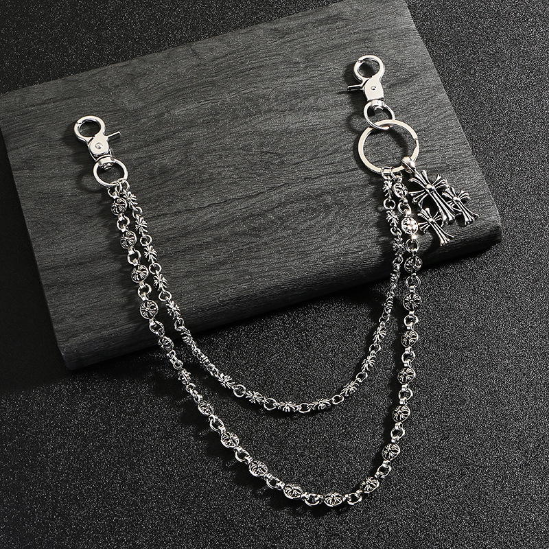 Lanac za struk s križnim motivom - retro stil, galvanizirani cinkov metal, Along the Tide Jewelry