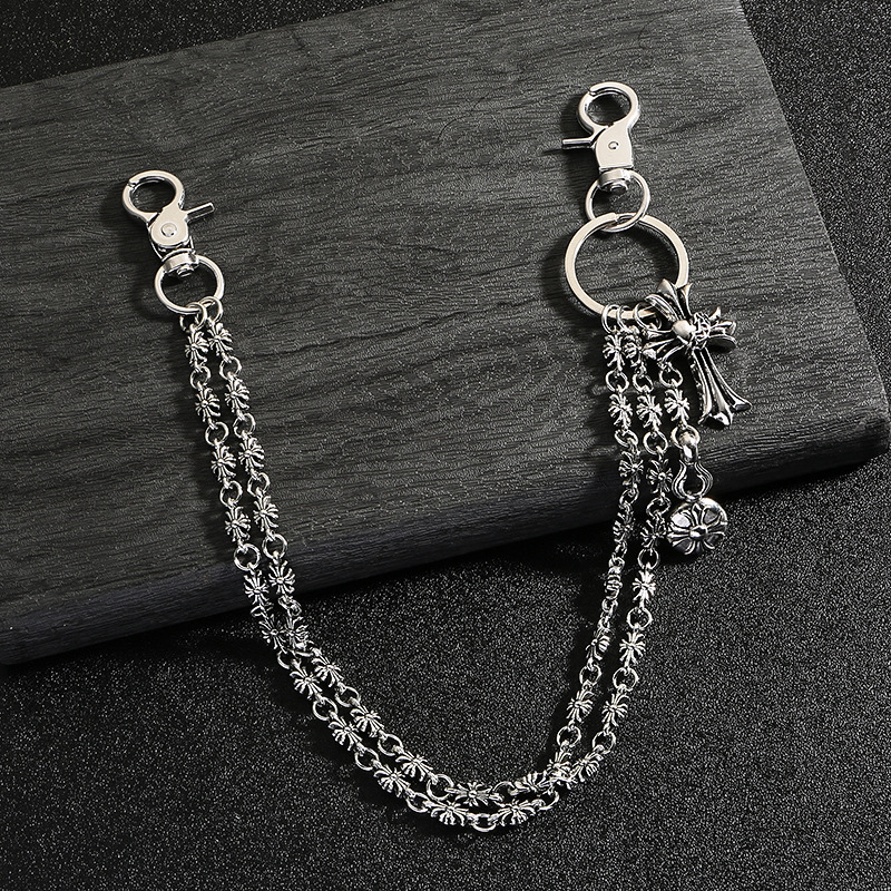 Lanac za struk s križnim motivom - retro stil, galvanizirani cinkov metal, Along the Tide Jewelry