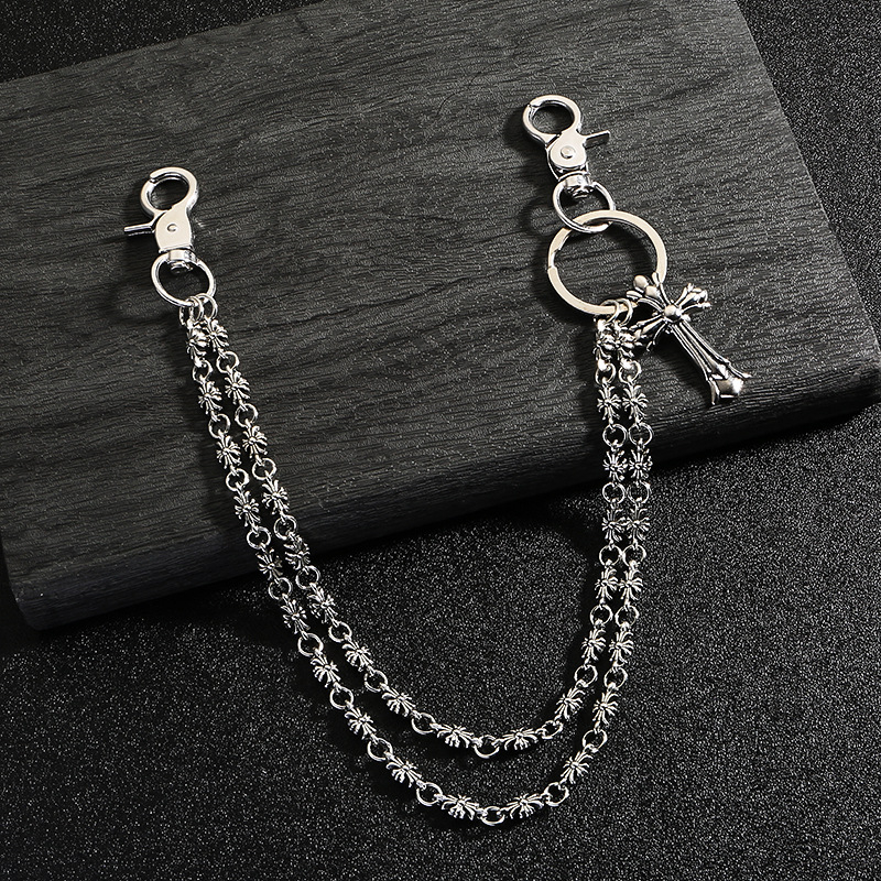 Lanac za struk s križnim motivom - retro stil, galvanizirani cinkov metal, Along the Tide Jewelry