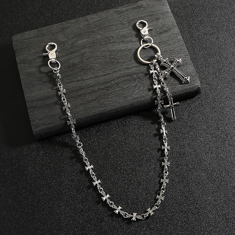 Lanac za struk s križnim motivom - retro stil, galvanizirani cinkov metal, Along the Tide Jewelry