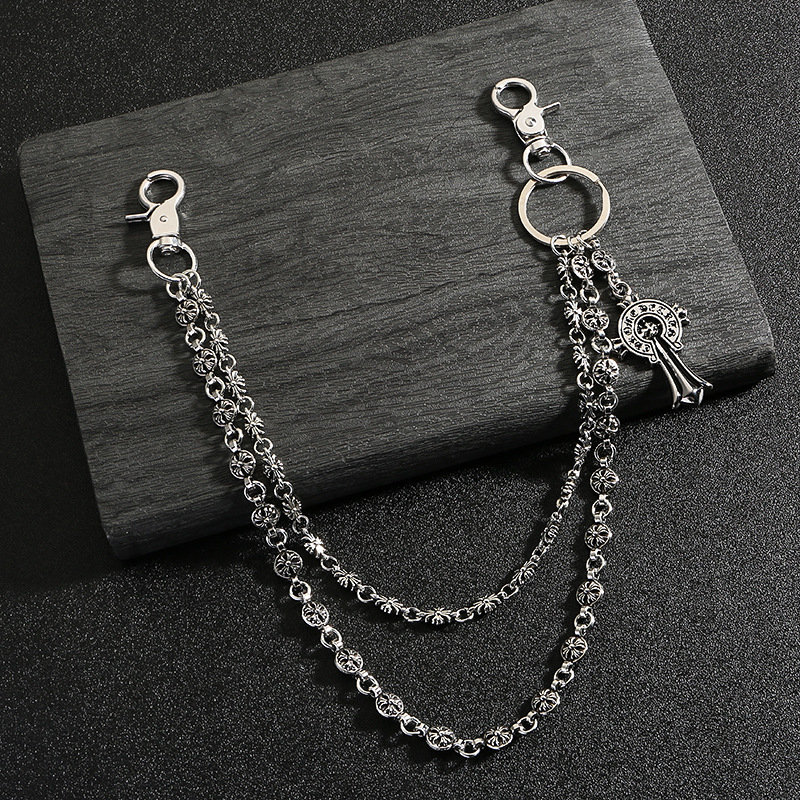 Lanac za struk s križnim motivom - retro stil, galvanizirani cinkov metal, Along the Tide Jewelry