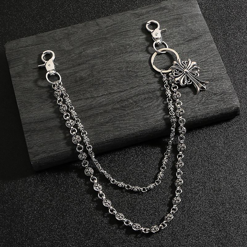 Lanac za struk s križnim motivom - retro stil, galvanizirani cinkov metal, Along the Tide Jewelry