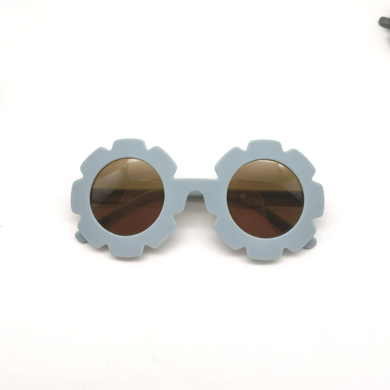 Bērnu saules brillēs ar apaļu rāmi, UV385 aizsardzība, PC lēcas un PC rāmis, nav polarizētas