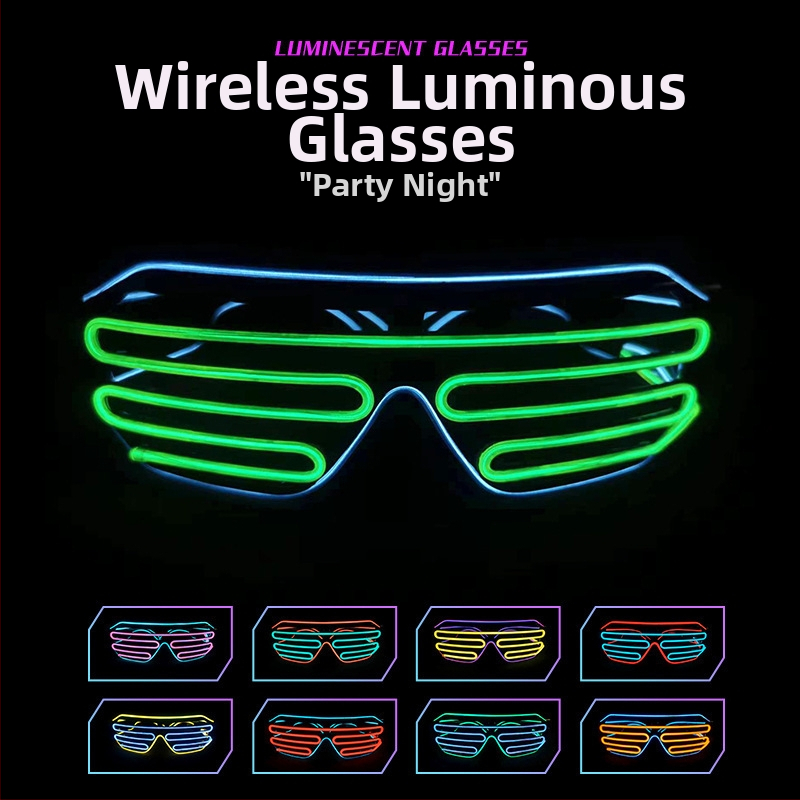 Bevieliai šviesūs akiniai – rekvizitas vakarėliams; Medžiaga: plastikas; Maitinimas: 2x1.5V AAA arba 2x7 baterijos (be baterijų); Logotipo spauda: įmanoma; Gamyba: pusiau rankinis ir pusiau mechaninis