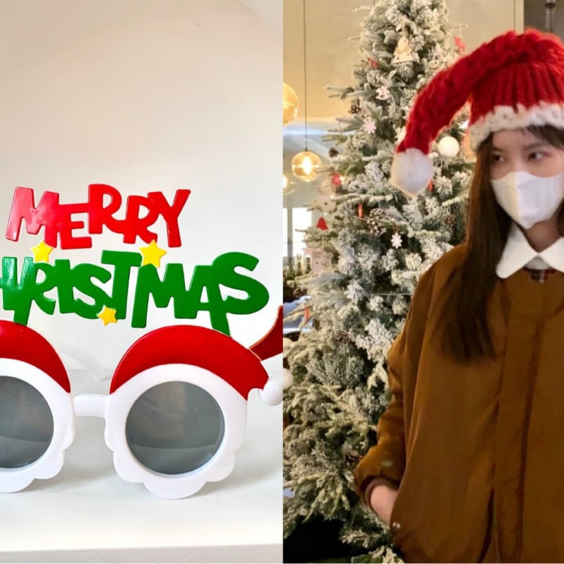 Kalėdinės vakarėlio akinės – nuotraukų rekvizitas, PET medžiaga, 3D gamyba, prekės ženklas Friendship Poetry