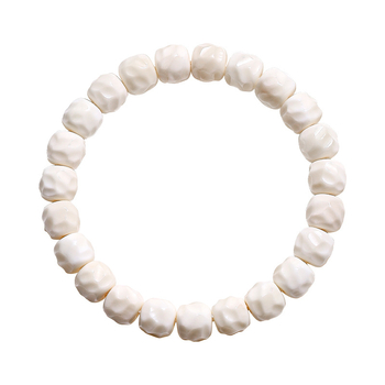 Bodhi narukvica s 22 perlama, promjera 10 mm, keramički izgled, unisex