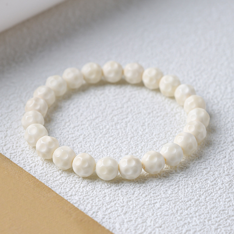 Bodhi narukvica s 22 perlama, promjera 10 mm, keramički izgled, unisex