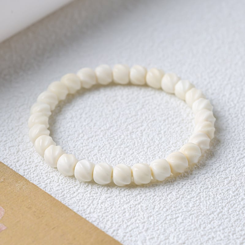 Bodhi narukvica s 22 perlama, promjera 10 mm, keramički izgled, unisex