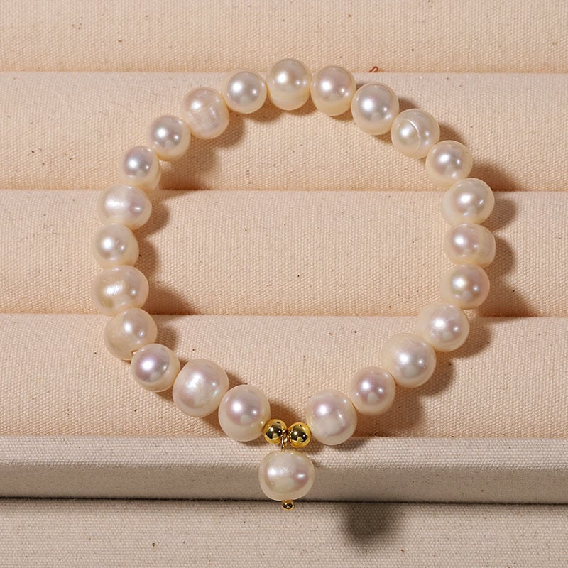 Brățară cu perle, realizată manual, design geometric, stil office fashion, pentru femei