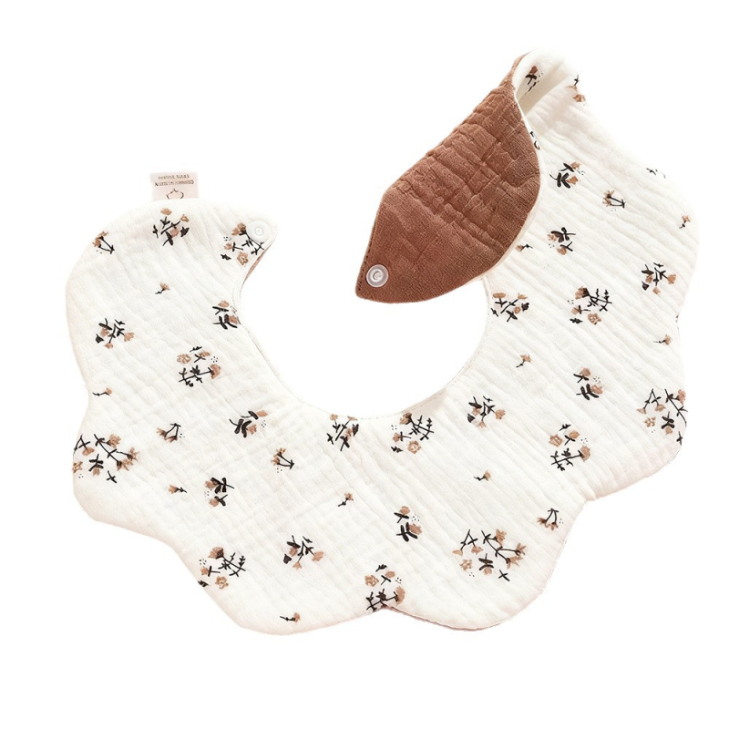 Baby Bib, Grade A Cotton Gauze, Soft Cartoon Pattern, Waterproof, for Infants and Toddlers (0-3 years)