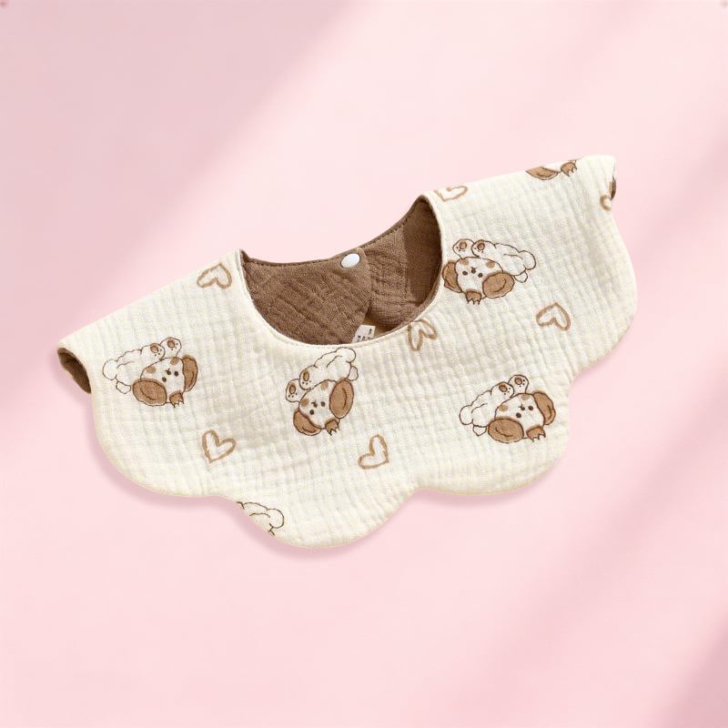 Baby Bib, Grade A Cotton Gauze, Soft Cartoon Pattern, Waterproof, for Infants and Toddlers (0-3 years)