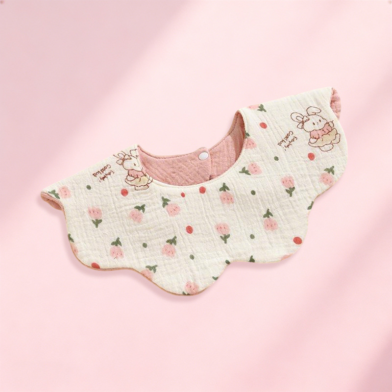 Baby Bib, Grade A Cotton Gauze, Soft Cartoon Pattern, Waterproof, for Infants and Toddlers (0-3 years)