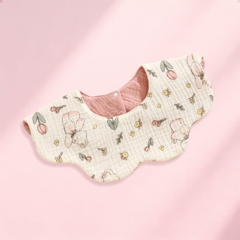 Baby Bib, Grade A Cotton Gauze, Soft Cartoon Pattern, Waterproof, for Infants and Toddlers (0-3 years)