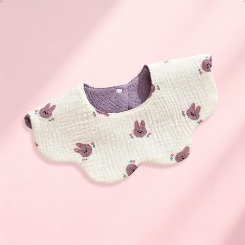 Baby Bib, Grade A Cotton Gauze, Soft Cartoon Pattern, Waterproof, for Infants and Toddlers (0-3 years)